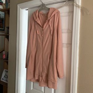 Logo by Lori hooded rose gold zipped sweatjacket/topper.